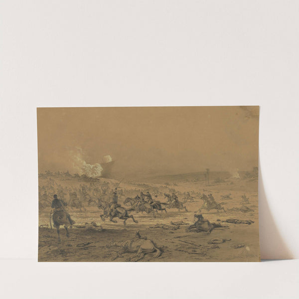 A cavalry charge by Edwin Forbes