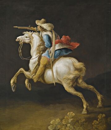 A Cavalry Officer Charging