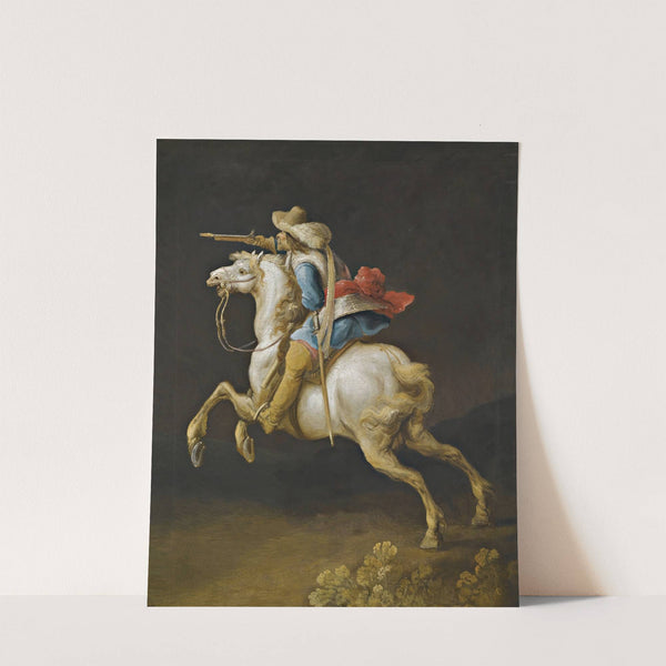A Cavalry Officer Charging by Gerrit Claesz. Bleker