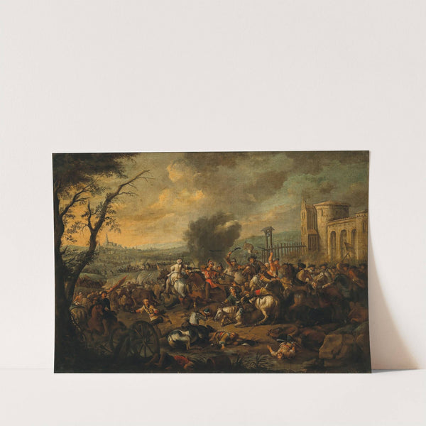 A cavalry skirmish between Christians and Turks by August Querfurt