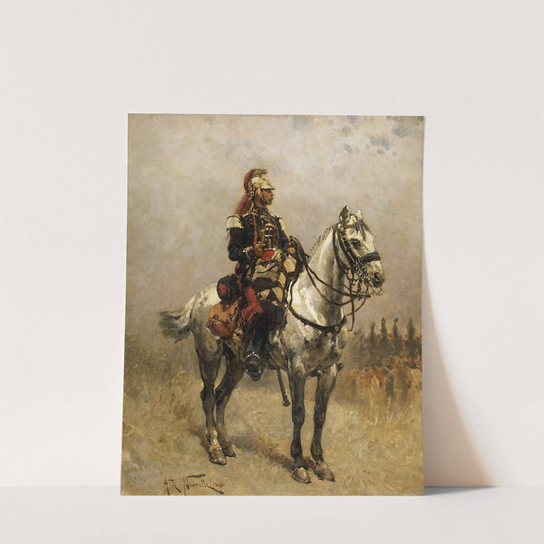 A Cavalryman by Alphonse Marie De Neuville