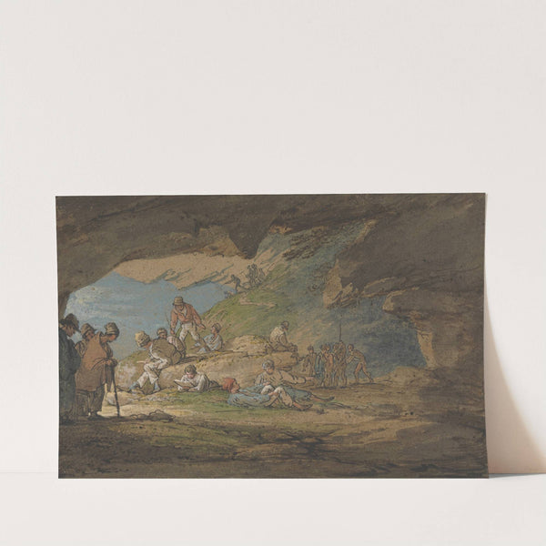 A Cave in Sunlight, with Figures by William Payne