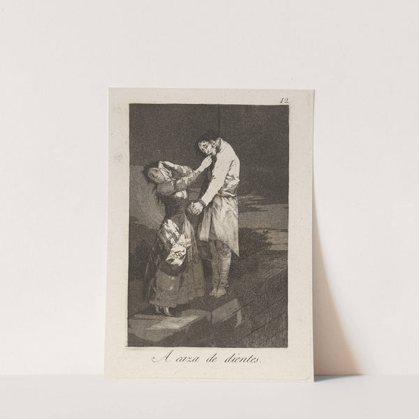 A caza de dientes. (Out hunting for teeth.) (1796-1797) by Francisco de Goya