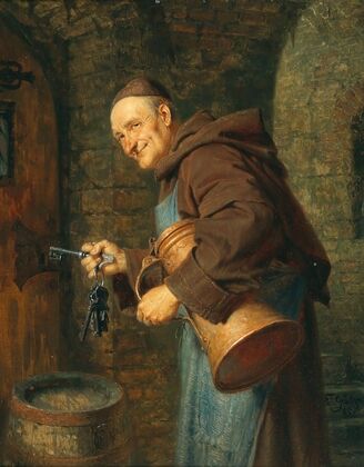 A cellarer with a bunch of keys