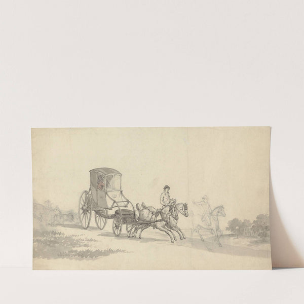 A Chaise and Pair, With Post-Boy by Samuel Howitt