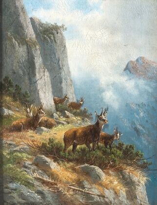 A Chamois High in the Mountains (1892)