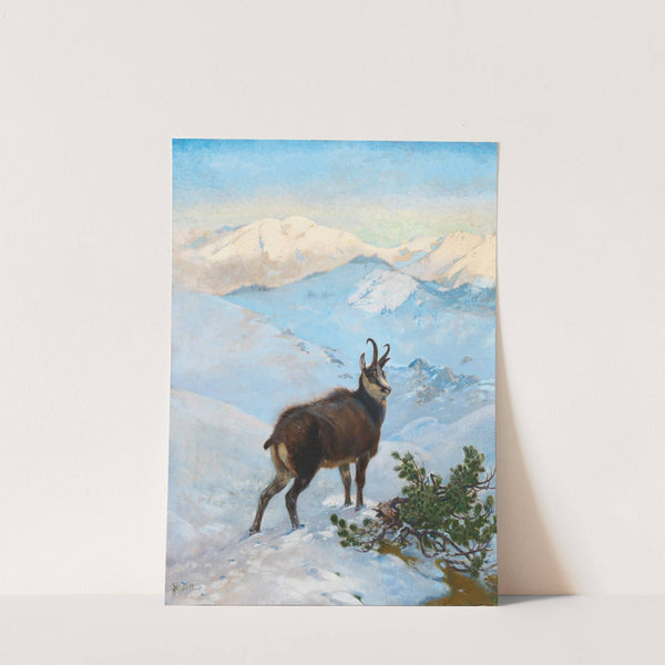 A Chamois in the Mountains (1916) by Albert Singer