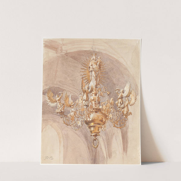 A Chandelier with the Virgin Mary Holding the Christ Child by Frederic William Burton