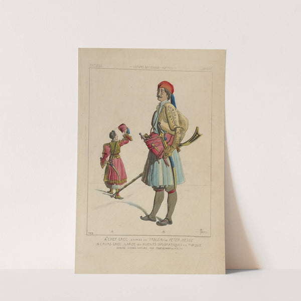 A. Chef Grec, d'apres un tableau de Peter Hesse. B. Cavas Grec, garde des agents diplomatiques en Turquie by Raphaël Jacquemin