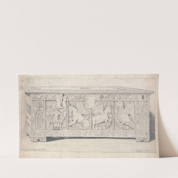 A Chest in Dersingham Church, Norfolk (1815) by John Sell Cotman
