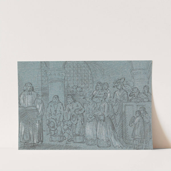 A Christening in Chevening Church, Kent by Benjamin West