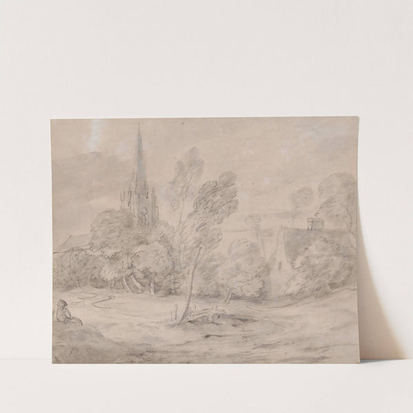 A Church in a Wooded Landscape by Thomas Gainsborough