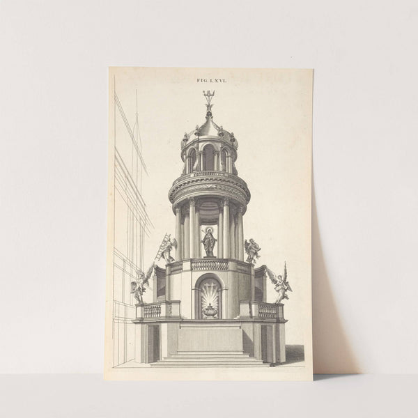 A circular design in perspective. by Andrea Pozzo