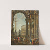 A classical capriccio with the Colosseum, Trajan's column and the Farnese Hercules, with the Philosopher by Giovanni Paolo Panini