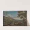 A Classical Landscape With Peasants In The Foreground by Jan Frans Van Bloemen