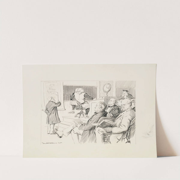 A classroom where a student athlete tries to teach a room of professors the game of football. (1895) by William Henry Walker