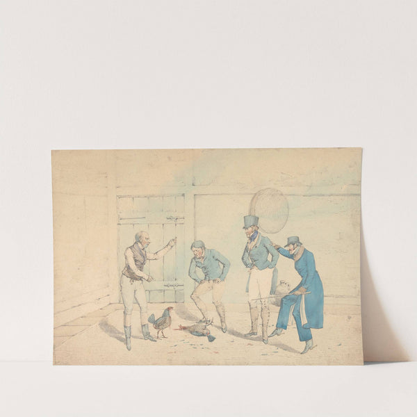 A Cock-fight Watched by Four Men in an Out-House;The Death by Henry Thomas Alken