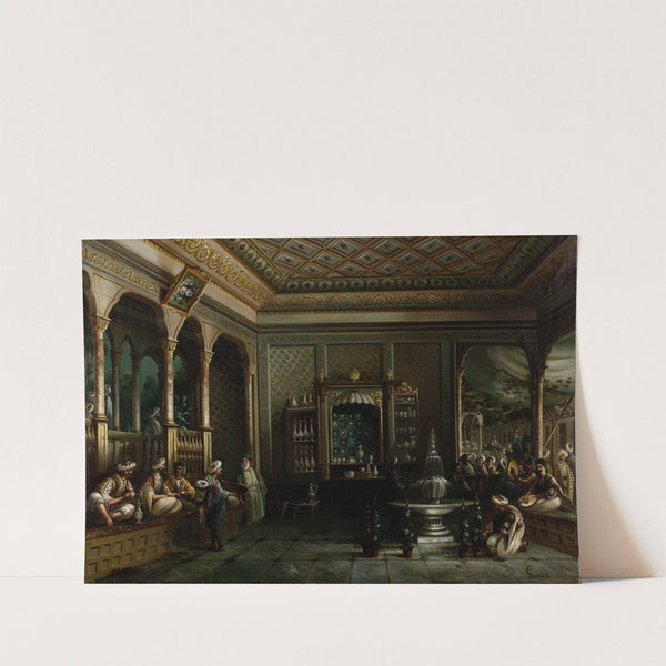 A Coffee House in Tophane by Megerdich Jivanian