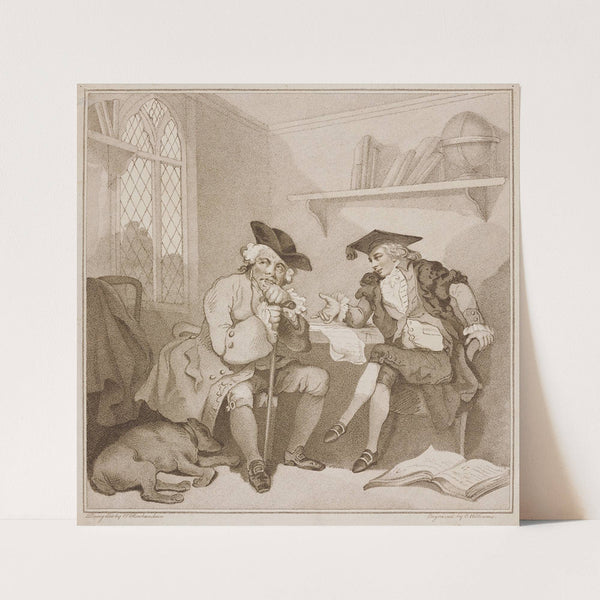 A college scene, or a fruitless attempt on the purse of Old Square-toes by Thomas Rowlandson