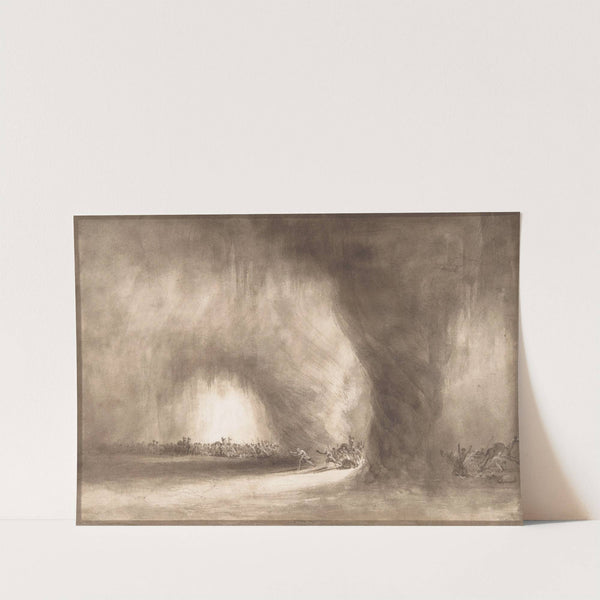 A Column of Oriental Travelers Scattered by a Dust Storm (The Israelites Passing through the Wilderness Preceded by the Pillar of Clouds) by William West