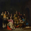 A company of soldiers in a guardroom