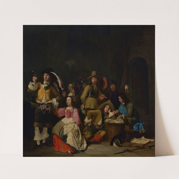 A company of soldiers in a guardroom by Simon Kick