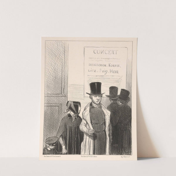 A Concert A Concert Announcement, for ten francs! . . . Furiously mouth it! (1843) by Honoré Daumier