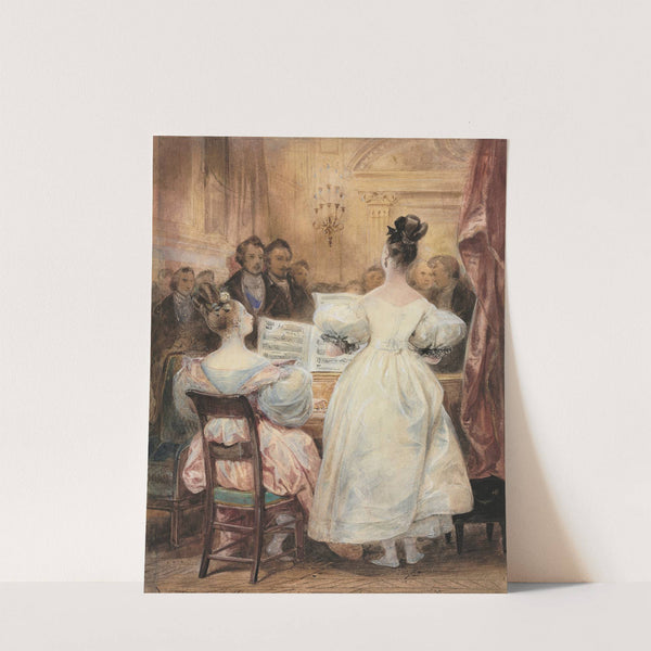 A Concert; Laura Devéria Singing (1831) by Eugène Devéria