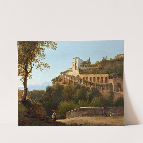 A Convent Near Naples, with a View of Capri by Pierre-Athanase Chauvin