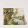 A cottage by a river, Normandy by Louis Aston Knight