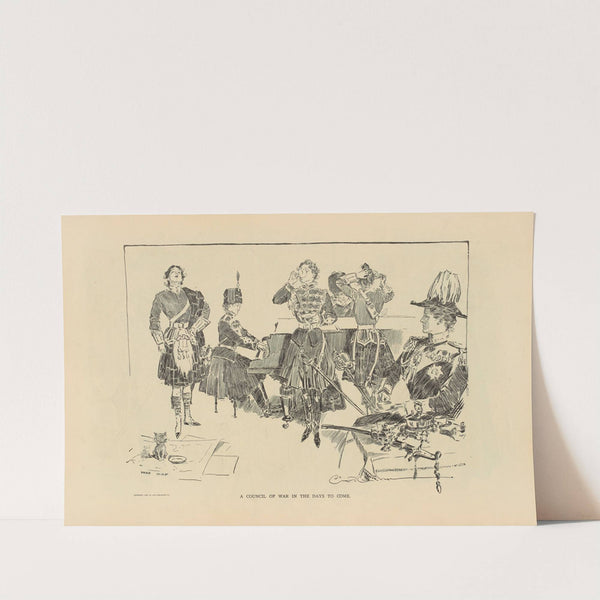 A council of war in the days to come (1893-1900) by Charles Dana Gibson