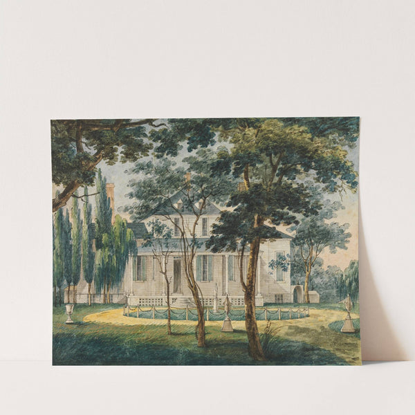 A Country Residence, Possibly General Moreau's Country House at Morrisville, Pennsylvania by Pavel Petrovich Svinin