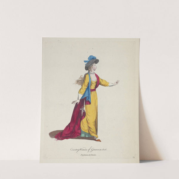 A countrywoman of Geneva in 1626. Paysanne de Geneve. (1757-1772) by Charles Grignion