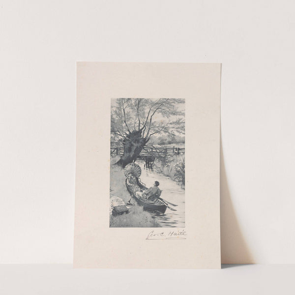 A couple boating (1887) by George Charles Haité