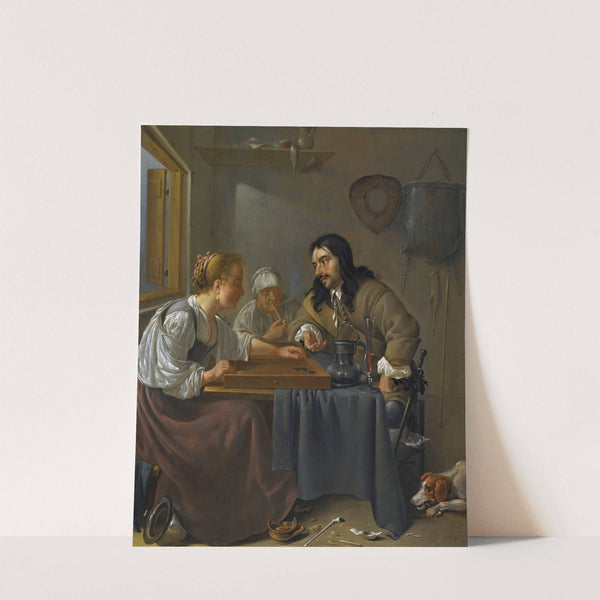 A Couple Playing Backgammon by Jacob Duck