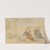 A Couple Seated and a Couple Walking on the Beach (1865) by Eugène Boudin
