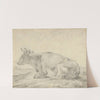 A Cow Lying in a Landscape by Pieter Gerardus van Os