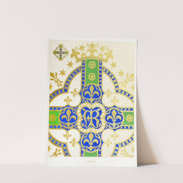 A Cross for a Frontal or Vestment, with Fleur-de-lis, Crowns and Stars by Augustus Pugin