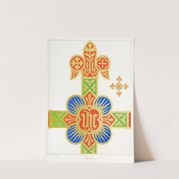 A Cross for a Frontal or Vestment, with the Holy name in a Quatrefoil by Augustus Pugin