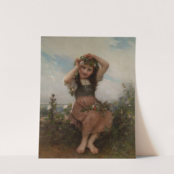 A Crown of Wildflowers (1887) by Léon-Jean-Basile Perrault