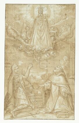 A crowned Madonna and Child