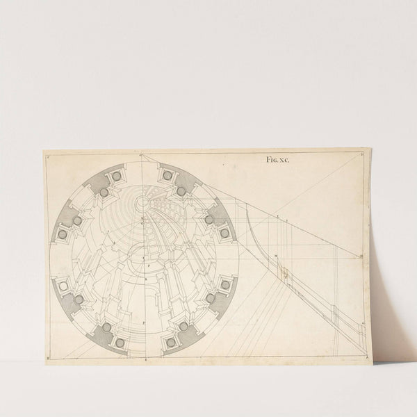 A cupola in horizontal perspective by Andrea Pozzo
