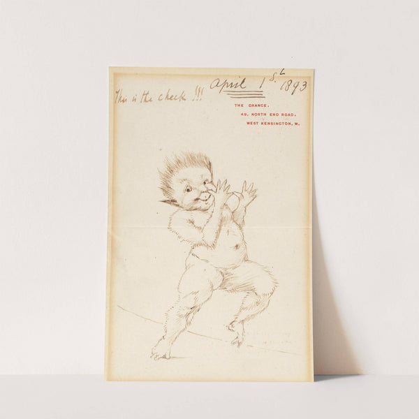 A dancing fawn by Sir Edward Coley Burne-Jones