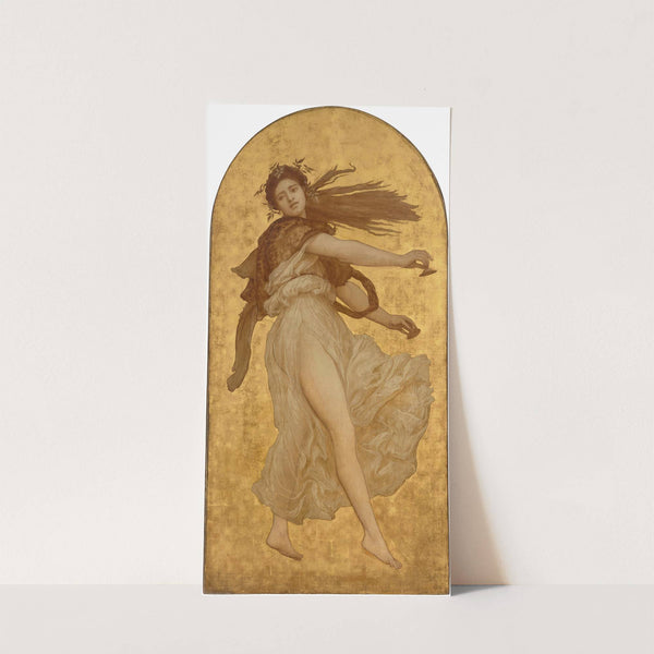 A Dancing Girl with Cymbals in a White Robe (circa 1869) by Frederic Leighton