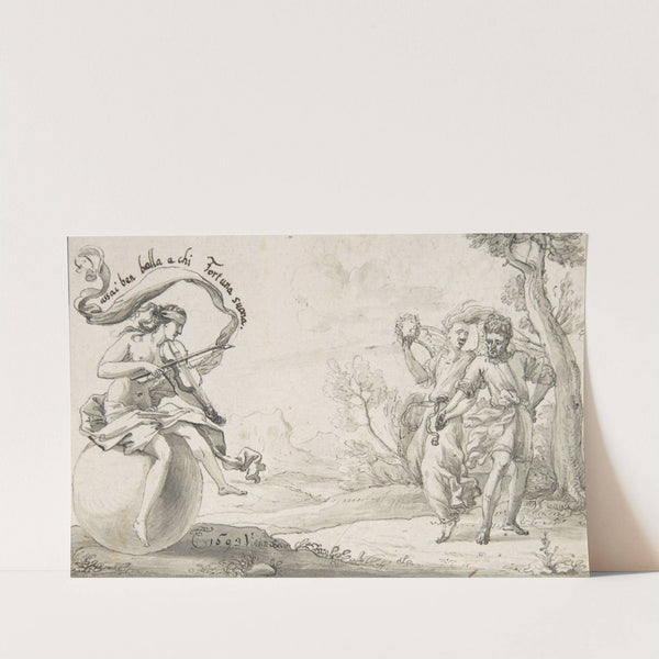 A Dancing Pair Accompanied by a Blindfolded Fortune by Monogrammist EF