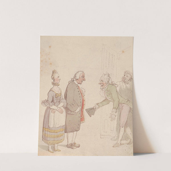 A dandy making a call by Thomas Rowlandson