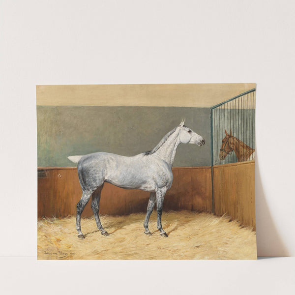 A Dappled-Grey Horse (1903) by Julius von Blaas