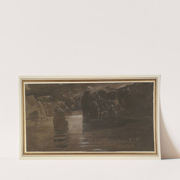 A Dark, Rocky Lake (ca. 1825) by Francis Danby