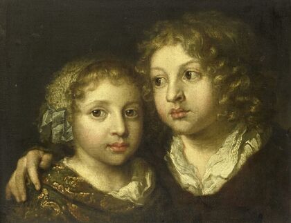 A daughter and a son of the artist