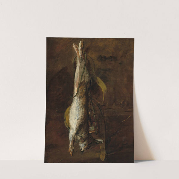 A dead rabbit and a satchel by Jean Siméon Chardin